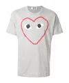 Comme Des Garçons Play Comme Des Garcons Play Outline Heart Tee In White