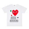 COMME DES GARÇONS PLAY PLAY LOGO WITH RED HEART T-SHIRT