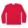 Comme Des Garçons Play Comme Des Garcons Play Polka Dot Long Sleeves Tee 'red'