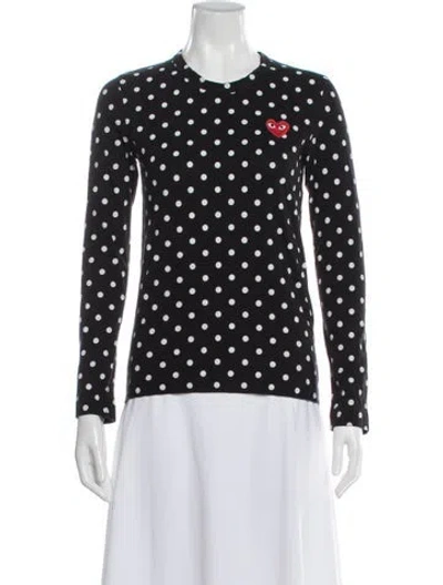 Pre-owned Comme Des Garçons Play Polka Dot Print Crew Neck T-shirt In Multi