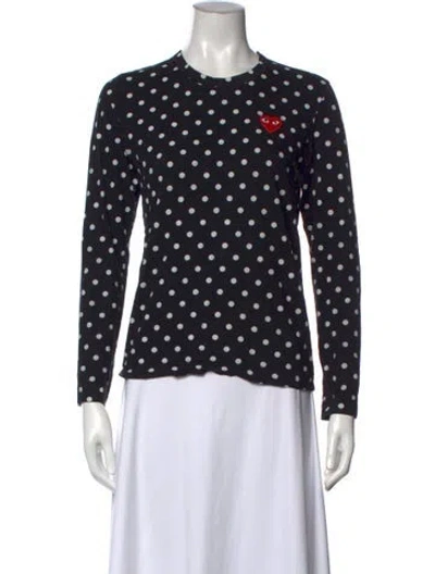 Pre-owned Comme Des Garçons Play Polka Dot Print Crew Neck T-shirt In Multi