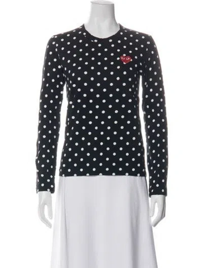 Pre-owned Comme Des Garçons Play Polka Dot Print Crew Neck T-shirt W/ Tags In Multi