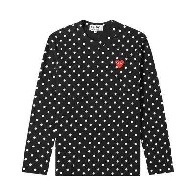 Pre-owned Comme Des Garçons Play Polka Dot T-shirt 'black/white' | Men's Size S