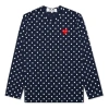Comme Des Garçons Play Comme Des Garcons Play Polka Dots Printing Long Sleeves Tee 'blue'