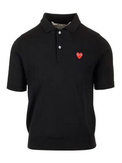COMME DES GARÇONS PLAY WOOL POLO SHIRT