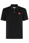 Comme Des Garçons Play Polo Shirt With Ribbed Collar And Straight Hem