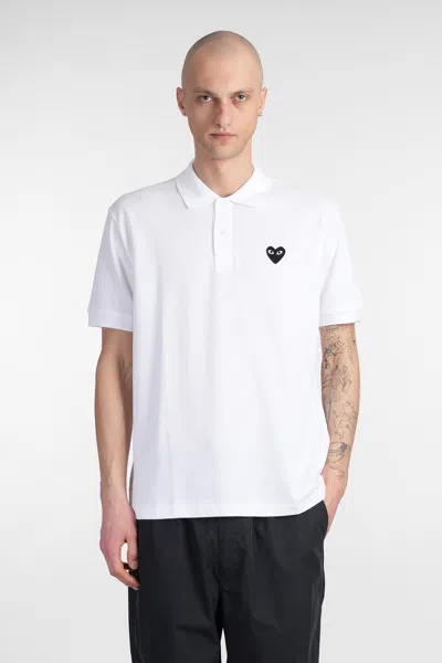 COMME DES GARÇONS PLAY POLO IN WHITE COTTON