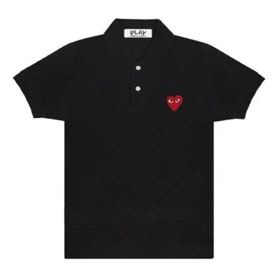 Comme Des Garçons Play Comme Des Garcons Play Polo Red Emblem 'black'