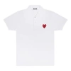 Comme Des Garçons Play Comme Des Garcons Play Polo Red Emblem 'white'