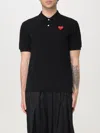Comme Des Garçons Play Comme Des Garcons Play Polo Unisex In Cotone Nero Con Logo Cuore Rosso In Schwarz