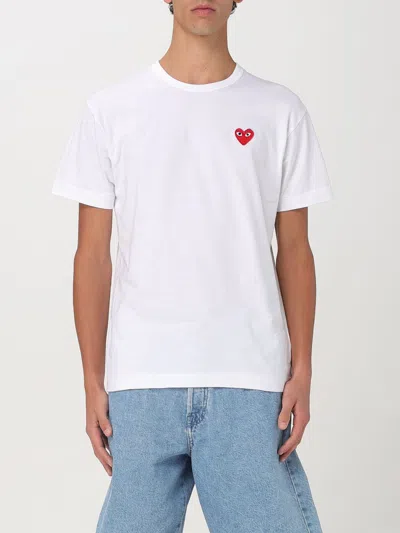 COMME DES GARÇONS PLAY T-SHIRT COMME DES GARCONS PLAY MEN COLOR WHITE,G69032001