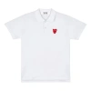 Comme Des Garçons Play Comme Des Garcons Play Polo Shirt Red Family Heart 'white'