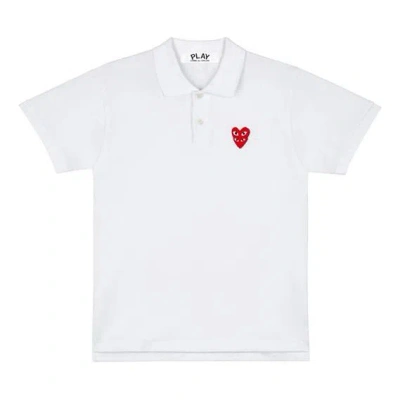 Comme Des Garçons Play Comme Des Garcons Play Polo Shirt Red Family Heart 'white'