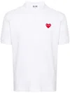 Comme Des Garçons Play Logo Stamp Top In White
