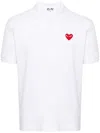 Comme Des Garçons Play Comme Des Garcons Play Little Red Heart Polo In White
