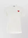 COMME DES GARÇONS PLAY POLO SHIRT WITH RIBBED COLLAR AND BUTTON PLACKET