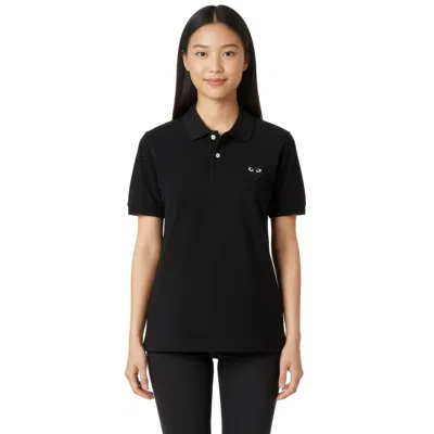 Comme Des Garçons Play Polo T-shirt With Black Emblem Tee Unisex