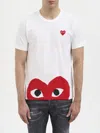 Comme Des Garçons Play Comme Des Garcons Play Heart Printed Crewneck T In White