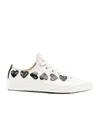 Comme Des Garçons Play Comme Des Garcons Play Ivory Canvas Comme Des Garã§ons X Converse Sneakers In Neutral