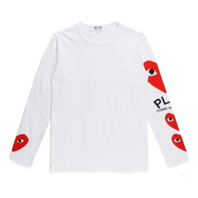 COMME DES GARÇONS PLAY COMME DES GARCONS PLAY  PRINTED SLEEVE LONG-SLEEVE 'WHITE'