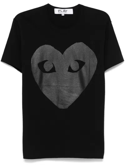 Comme Des Garçons Play Printed T-shirt In Black