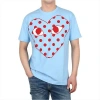 Comme Des Garçons Play Mens Blue Play Dotted Graphic-print Crewneck Cotton T-shirt In Blue
