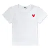 Comme Des Garçons Play (ps) Comme Des Garcons Play Basic T-shirt Red Emblem 'white'