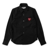 Comme Des Garçons Play Comme Des Garcons Play Red Emblem Button Down 'black'
