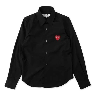 Comme Des Garçons Play Comme Des Garcons Play Red Emblem Button Down 'black'