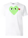 Comme Des Garçons Play Red Emblem Knit T-shit In White