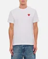 Comme Des Garçons Play X Invader Logo-appliqué Pixelated-motif T-shirt In White