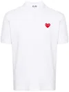 Comme Des Garçons Play Emblem Polo T-shirt Buttoned Placket