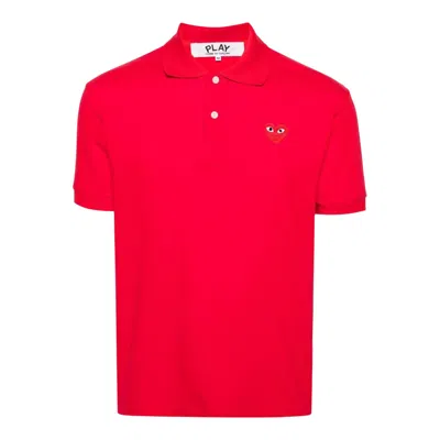 Comme Des Garçons Play Red Emblem Polo T-shirt Unisex
