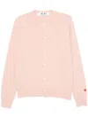 Comme Des Garçons Play Red Heart Cardigan In Pink