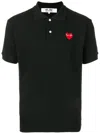 Comme Des Garçons Play Polo Shirt With Ribbed Collar And Straight Hem