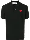 Comme Des Garçons Play Polo Shirt With Ribbed Collar And Straight Hem