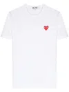 Comme Des Garçons Play Logo Cotton T-shirt In White