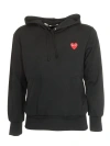 Comme Des Garçons Play Black Hoodie With Heart Logo In Black