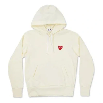 Comme Des Garçons Play Comme Des Garcons Play Red Heart Hoodie 'ivory' In Neutral