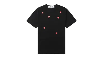 Pre-owned Comme Des Garçons Play Red Heart Logo Tee Shirt In Black
