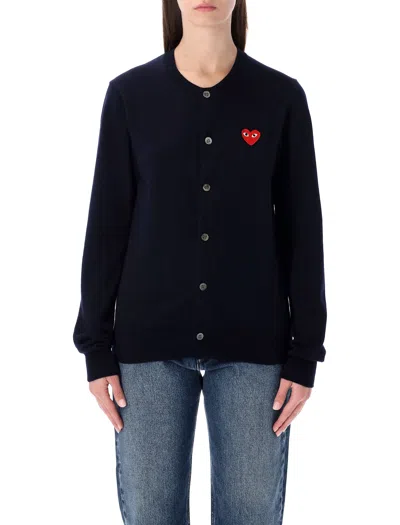 COMME DES GARÇONS PLAY COMME DES GARÇONS PLAY WOOL CARDIGAN WITH RED HEART