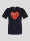 Comme Des Garçons Play Big Heart Graphic Print Tshirt In No-color
