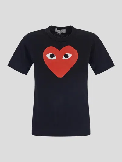 Comme Des Garçons Play Big Heart Graphic Print Tshirt In No-color