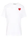 Comme Des Garçons Play T-shirt Rhinestone Red Heart