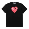 Comme Des Garçons Play Comme Des Garcons Play Heart Print T-shirt In Black
