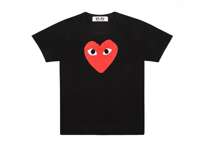 Pre-owned Comme Des Garçons Play Red Heart T-shirt In Black