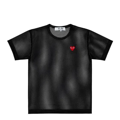 Comme Des Garçons Play Red Heart T-shirt Unisex In Black