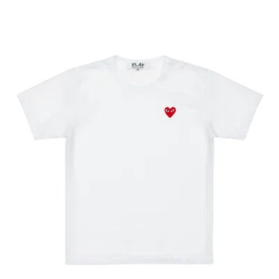 Comme Des Garçons Play Red Heart T-shirt Unisex In White