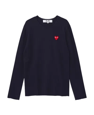 Comme Des Garçons Play Red Heart Wapen Wool Knitted Pullover