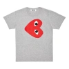 Comme Des Garçons Play Comme Des Garcons Play  Red Love Printing Short Sleeve Grey In Gray